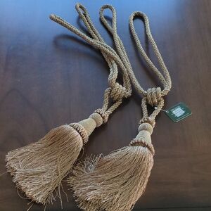 Luxurious Gold Tassel Curtain Tiebacks